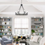 8 Lights Modern Rustic Farmhouse Wagon Wheel Round Chandelier - Image 5