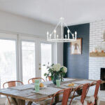 8-Light Farmhouse Modern Rustic White Wagon Wheel Chandelier - Image 3