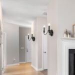 2-Light Black Wall Sconce, Farmhouse Vintage Candle Modern Industrial Indoor Wall Light - Image 2