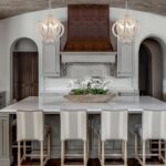 White Farmhouse Chandelier, 5 Lights Distressed Wood French Country Light Fixture - Image 4