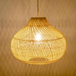 15.74'' Large Kitchen Island Rattan Boho Hand Woven Farmhouse Pendant Light - Image 4