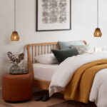12“ Boho Rattan Pendant Light with Rod Hanging, Farmhouse Coastal Wicker Pendant Light - Image 3