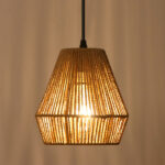 7.87 in. 2 Pack Boho Mini Rattan Pendant Light (Set of 2)