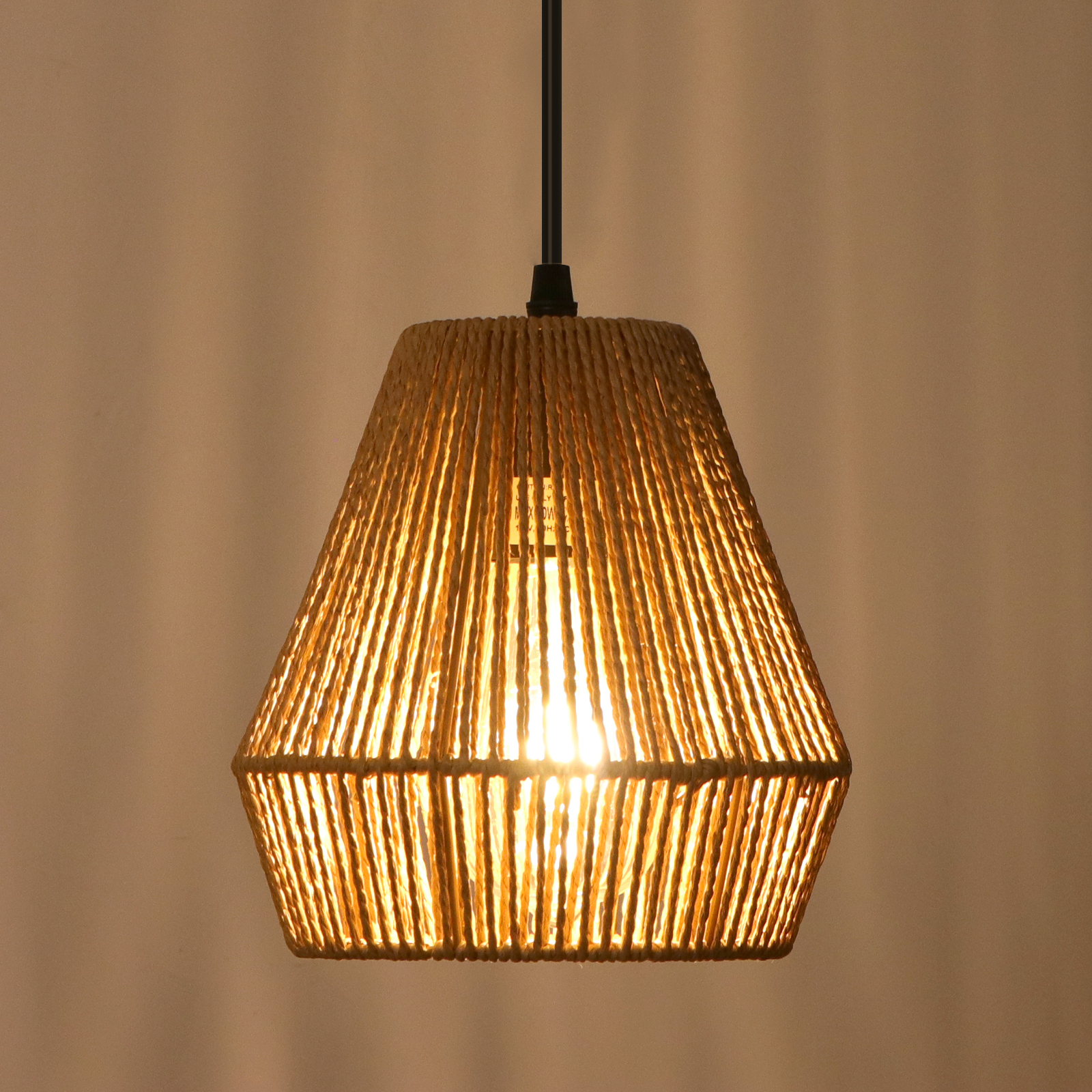 D5047M-1-2-UL (13) 7.87 in. 2 Pack Boho Mini Rattan Pendant Light (Set of 2) - 图片 1