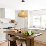 1 - Light Unique/Statement Rattan Boho 15.74'' Large Kitchen Island Wicker Chandelier - Image 7