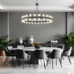 48-Light Black Wagon Wheel Large Crystal Chandelier Dia 48 Inch - Image 6