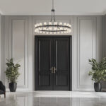 48-Light Black Wagon Wheel Large Crystal Chandelier Dia 48 Inch - Image 5