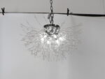 6-Light Chrome Modern Crystal Fireworks Ceiling Light - Image 4