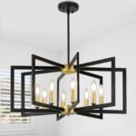 8-Light Modern Chandelier Metal Geometric Chandelier