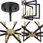 8-Light Modern Chandelier Metal Geometric Chandelier - Image 6