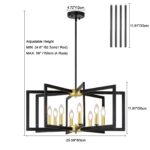 8-Light Modern Chandelier Metal Geometric Chandelier - Image 7