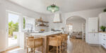 Virgie Glass Green Semi Flush Mount Ceiling Light - Image 3